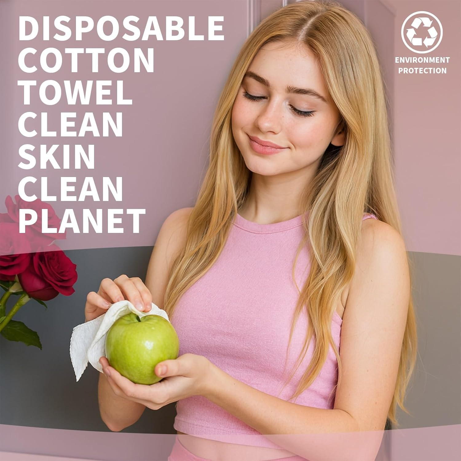 100PCS Disposable Compressed Face Towels - Mini Travel Essentials, Face Towel Disposable Tablets, Soft Face Cloths & Towels for Travel, Camping, Hiking, Outdoor, and Home Use image number 1