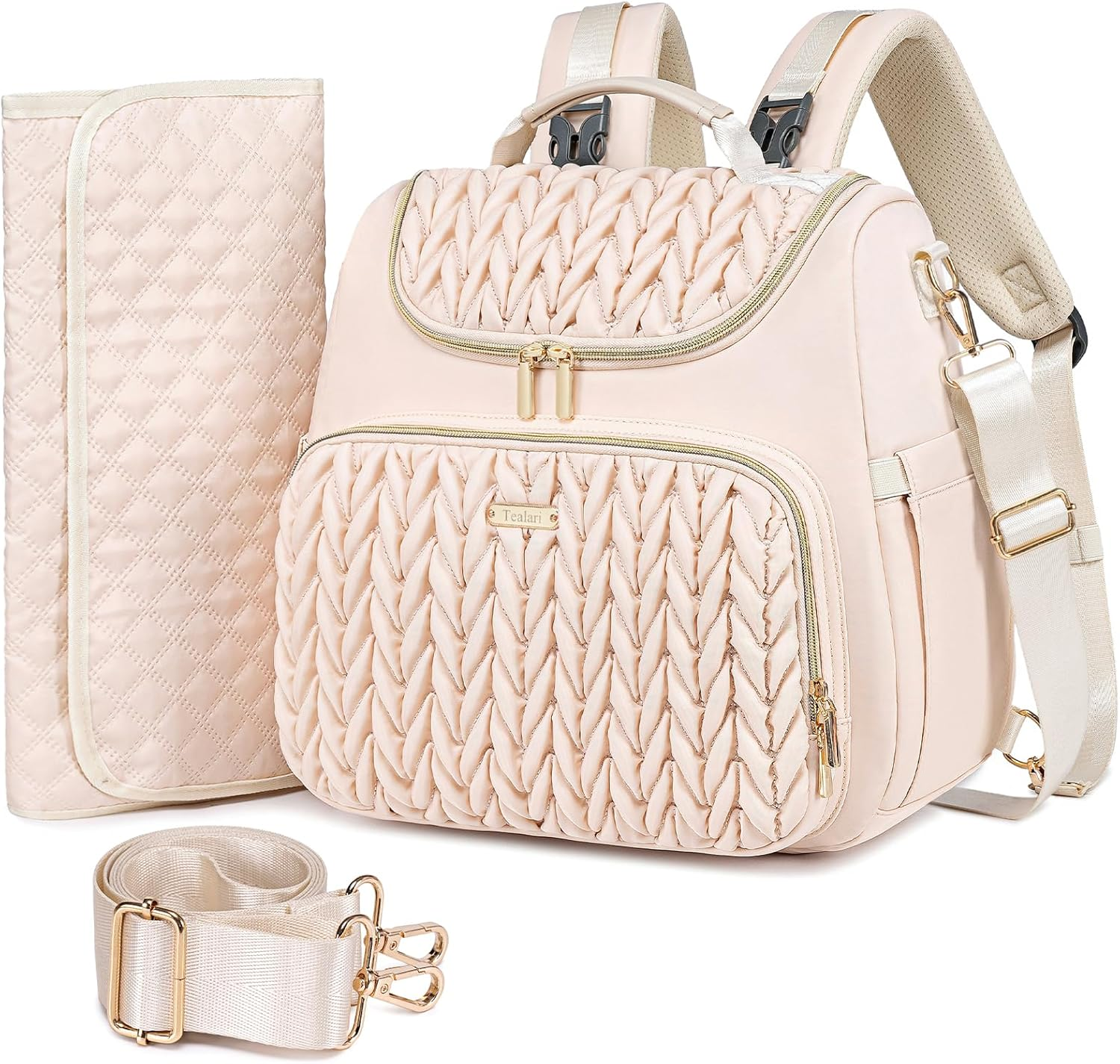 Diaper Bag Backpack,Baby Diaper Bag,Waterproof Diaper Backpack with Changing Pad,Multiple Usage Modes Switchable