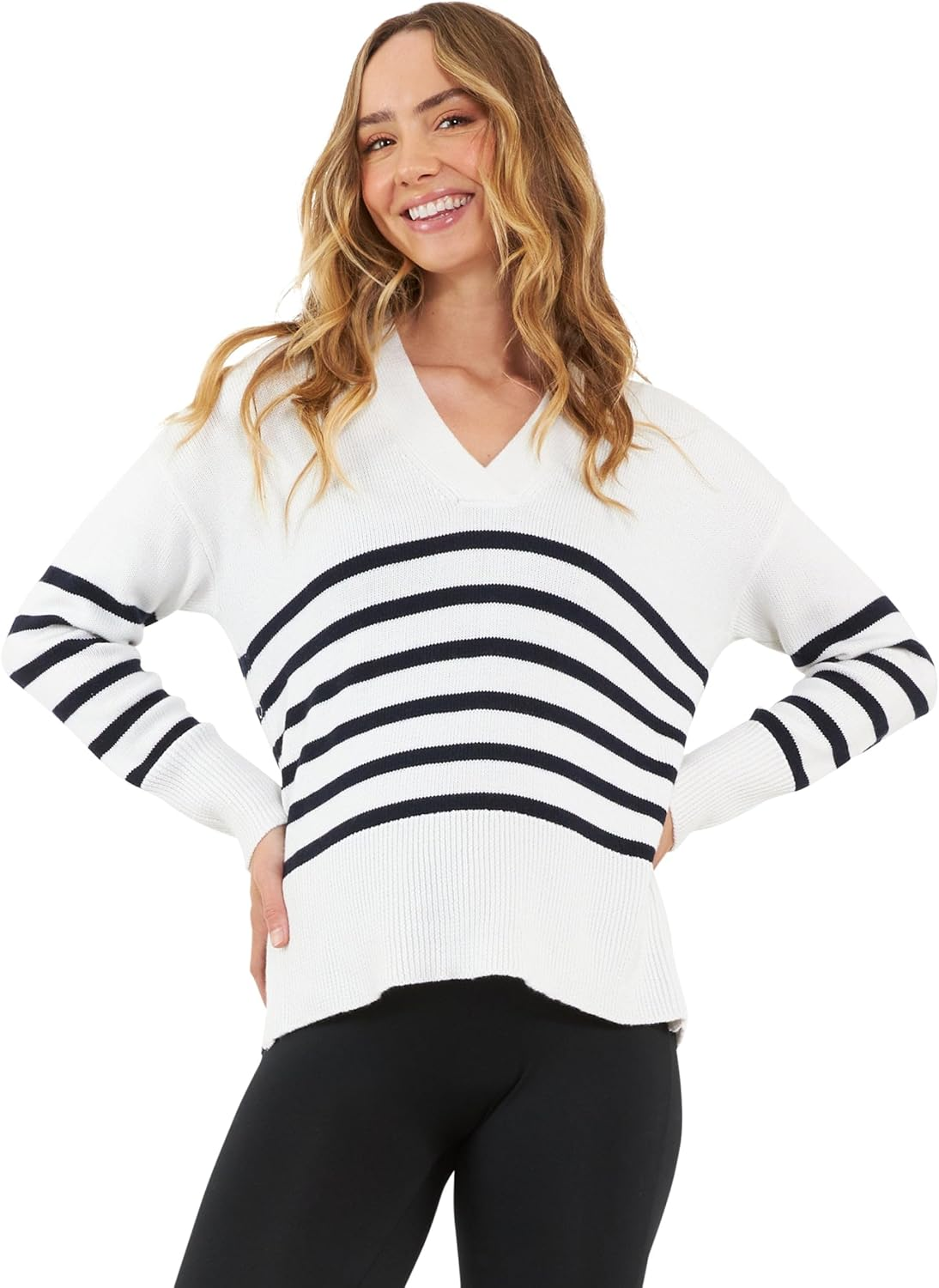 Ripe Maternity Hanna Nursing Knit White/Navy