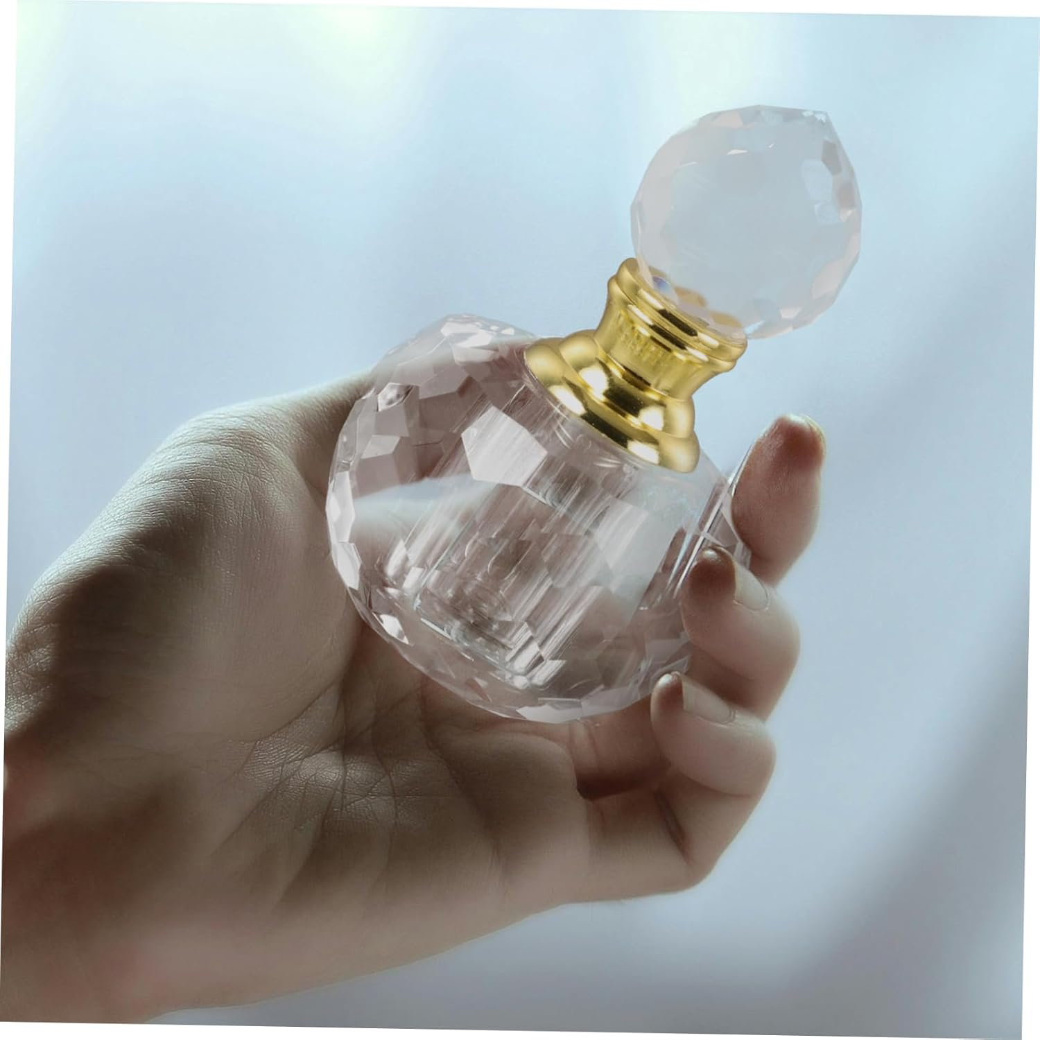 1Ml Refillable Perfume Bottle Crystal Essential Oil Bottle Simple Appearance White Crystal Material Easy to Use Elegant Design for Ladies Daily Use in Living Room image number 6