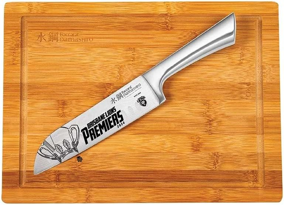 Baccarat Damashiro 17Cm Santoku & 35Cm Board Premiers 2024 Brisbane Lions