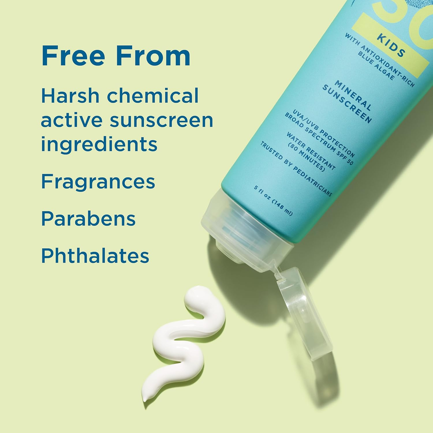 BLUE LIZARD Kids Sunscreen Lotion SPF 50+ 5Oz Tube, Cream image number 4