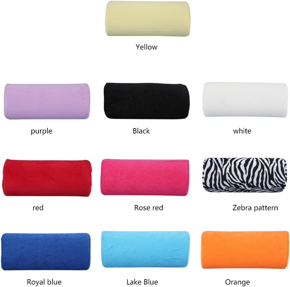 10 Colors Salon Hand Rest Cushion Detachable Washable Nail Art Soft Sponge Pillow (Black)