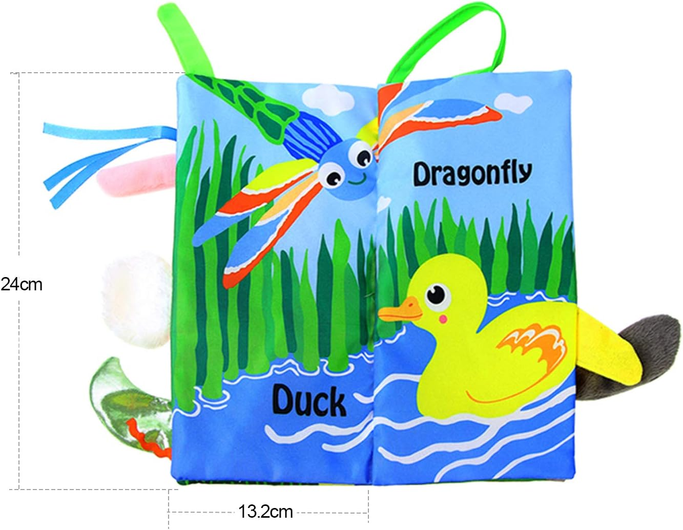 Coolplay Soft Cloth Book with Animal Tails, Color Animal Printed Fabric Cloth Book, Educational and Learning Soft Cloth Book for Babies, Pack of 2 image number 5