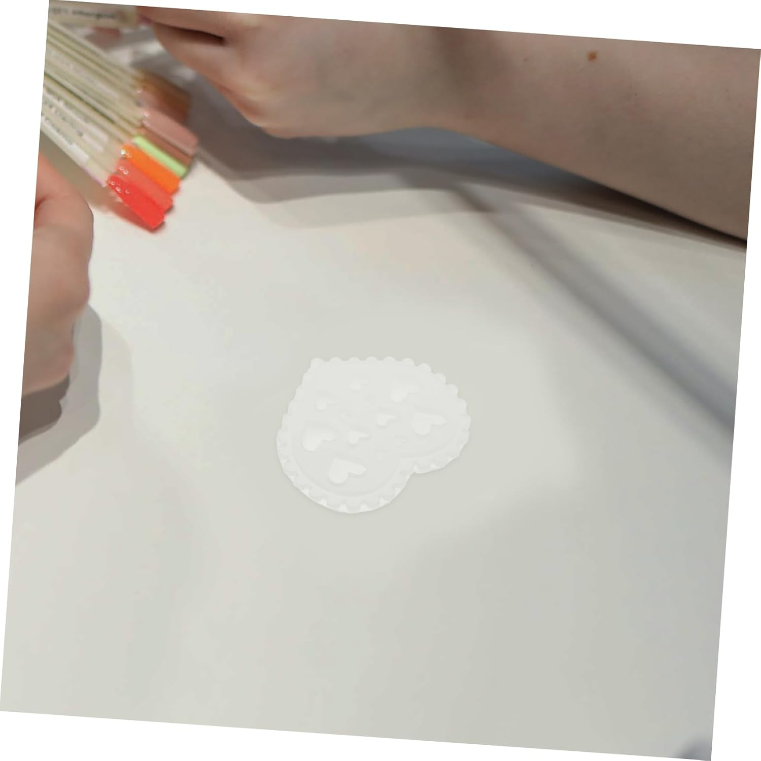 COMPUKAS Unique Design Nail Art Molds Silicone Nail Molds Heart Mould Petals Making Tool image number 2