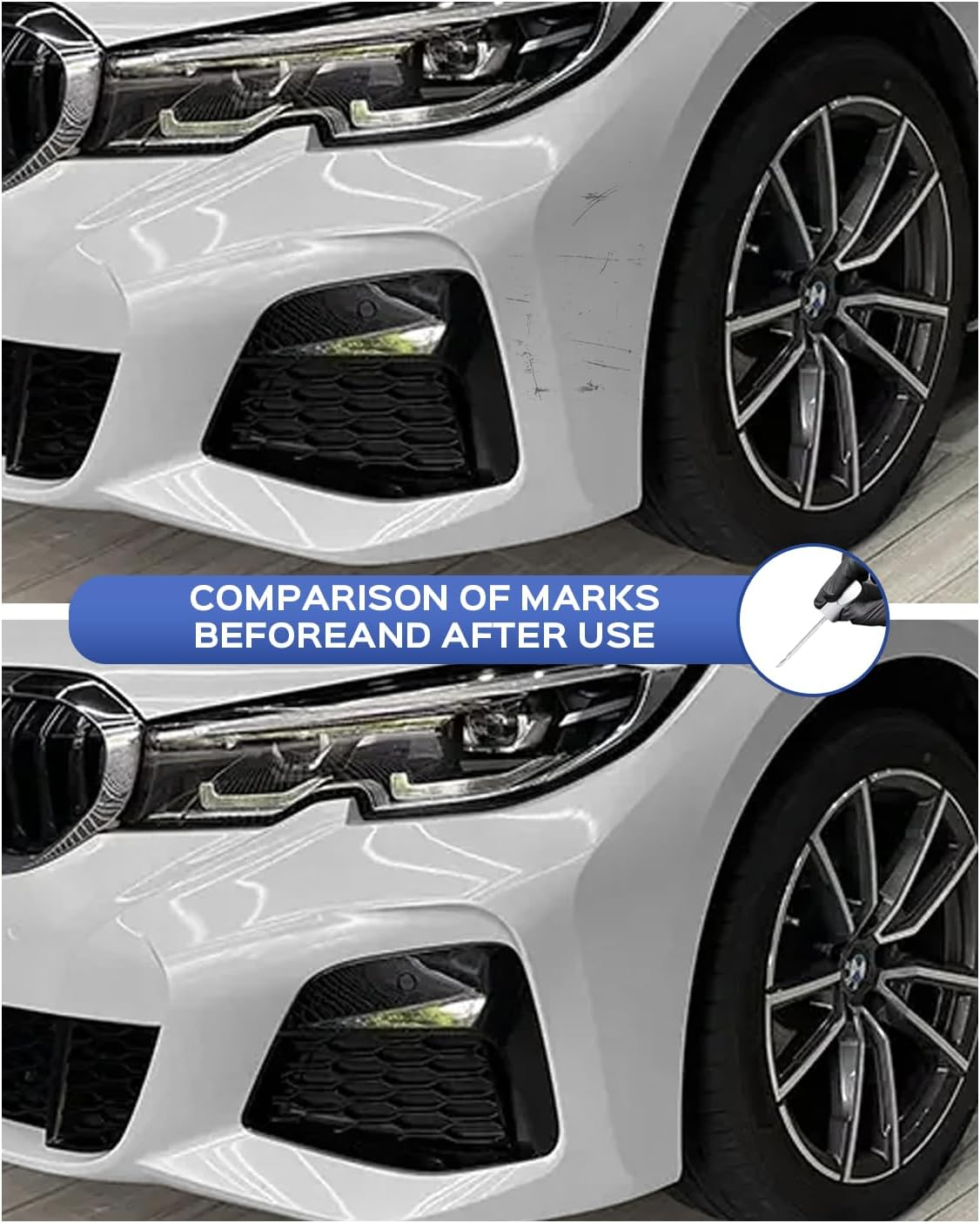 Touch up Paint for Bmw-Exact Match&ndash;Chips and Nicks Touch up - Mineral White Metallic Tricoat(A96) image number 6