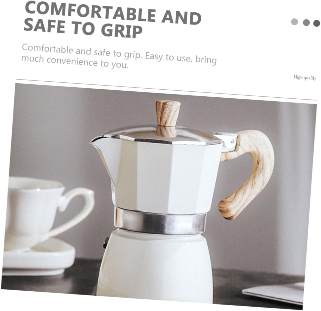 VINTORKY Aluminum Pot Hand Brew Coffee Maker Portable Espresso Pot Dripper for Tea House image number 2