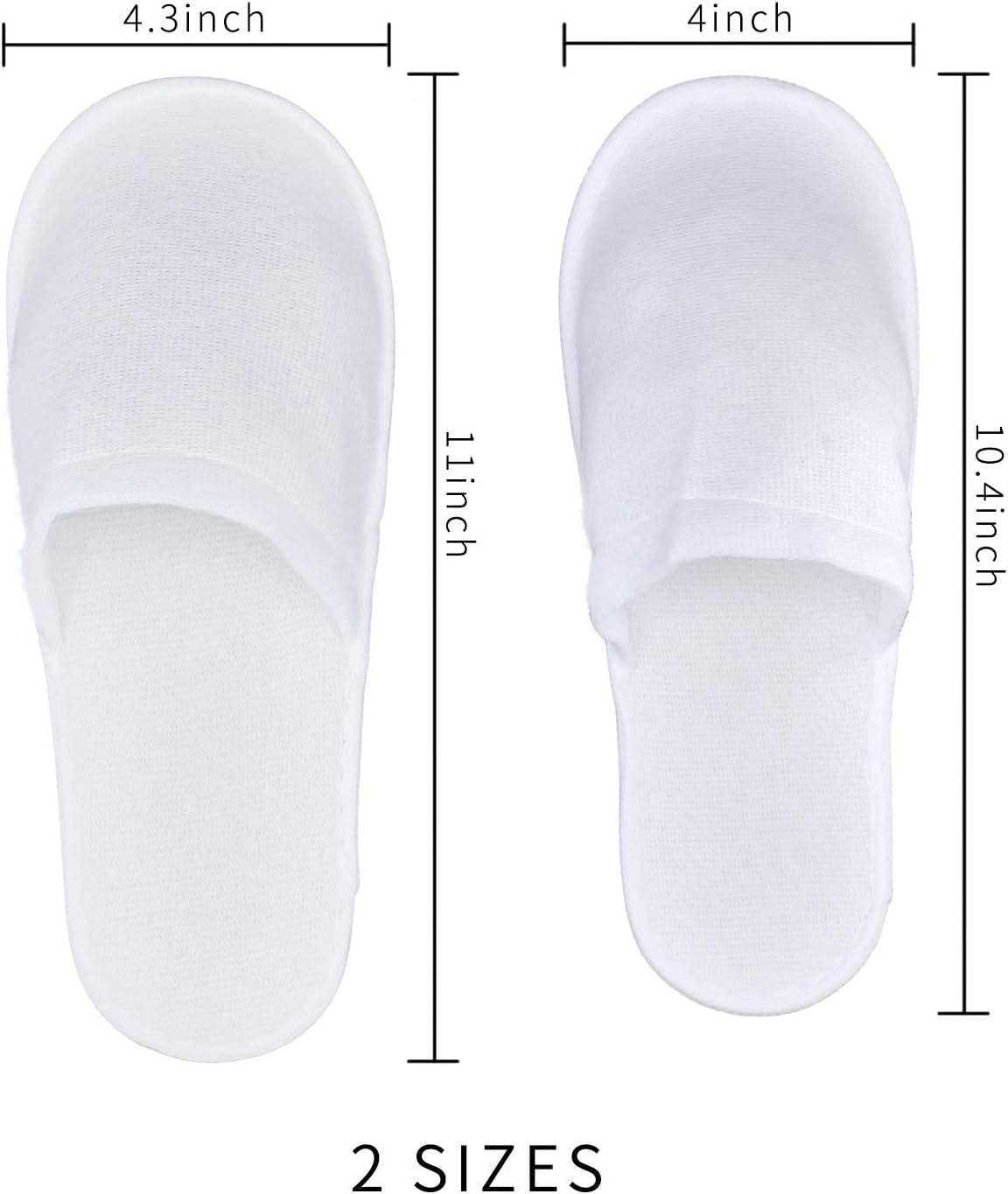 Spa Slippers,Cotton Velvet Closed Toe Disposable Slippers,Non-Slip Slippers Fit Size for Men and Women for Hotel Home Guest Used image number 1