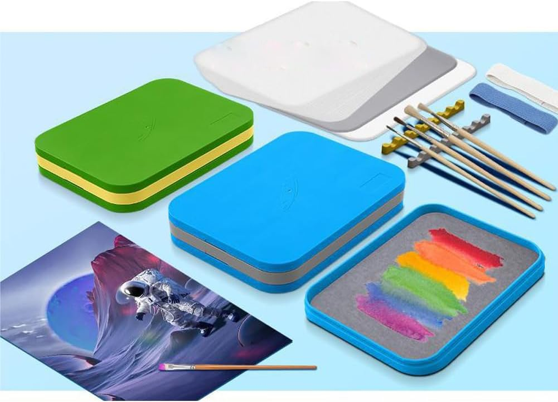 ADTZYLD Stay Wet Palette for Acrylic Miniature Painting Kit 50PCS Paper,2 Sponges,Brush Holder,Paint Saver Tray for Warhammer 40K,Oil & Watercolor - Artist Gift Set (1 Set Wet Palette Original) image number 1