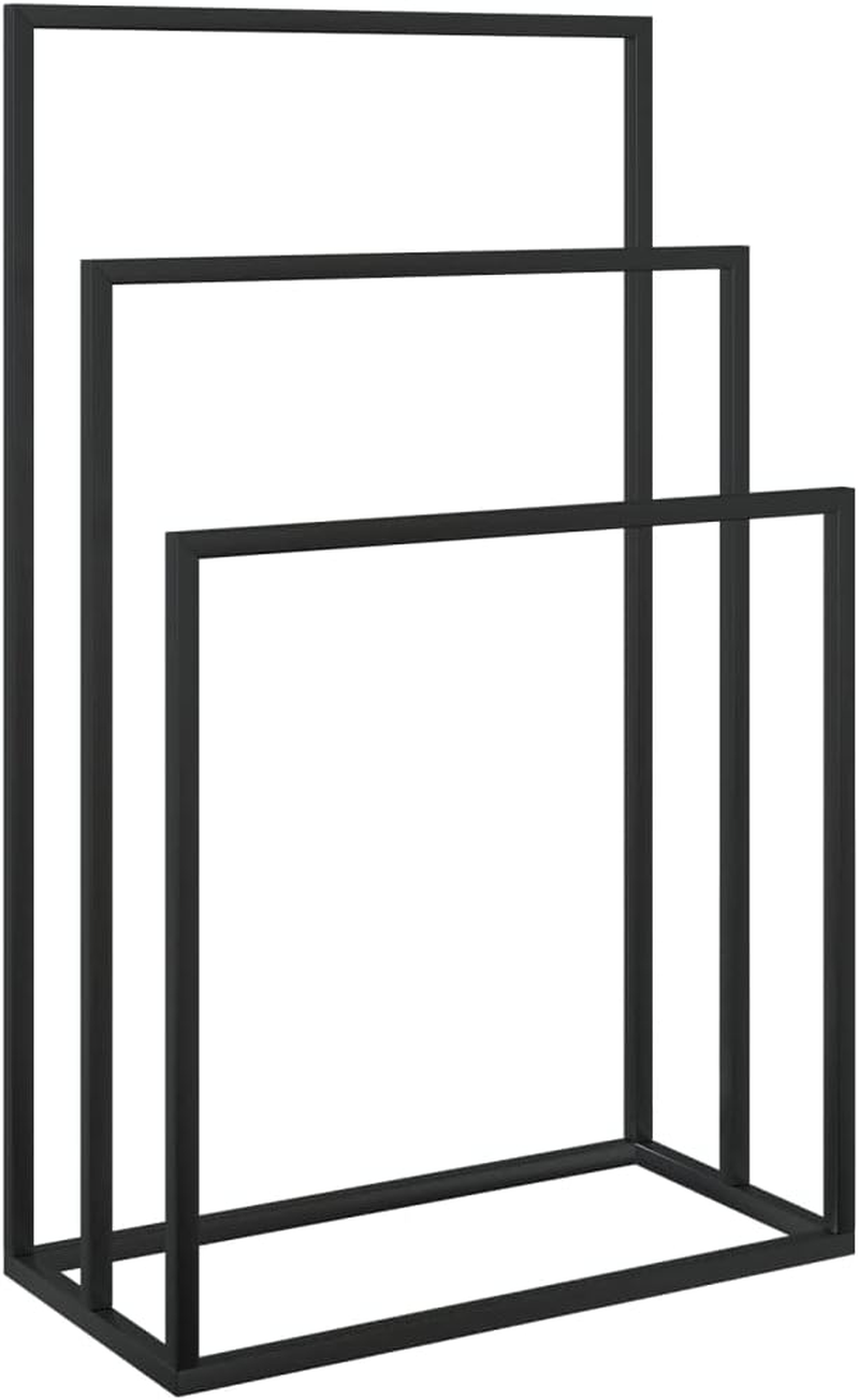 Vidaxl White Freestanding Towel Rack &ndash; Made of Robust Iron with 2-Tier Storage, Ideal for Bathroom Organisation and D&eacute;cor.