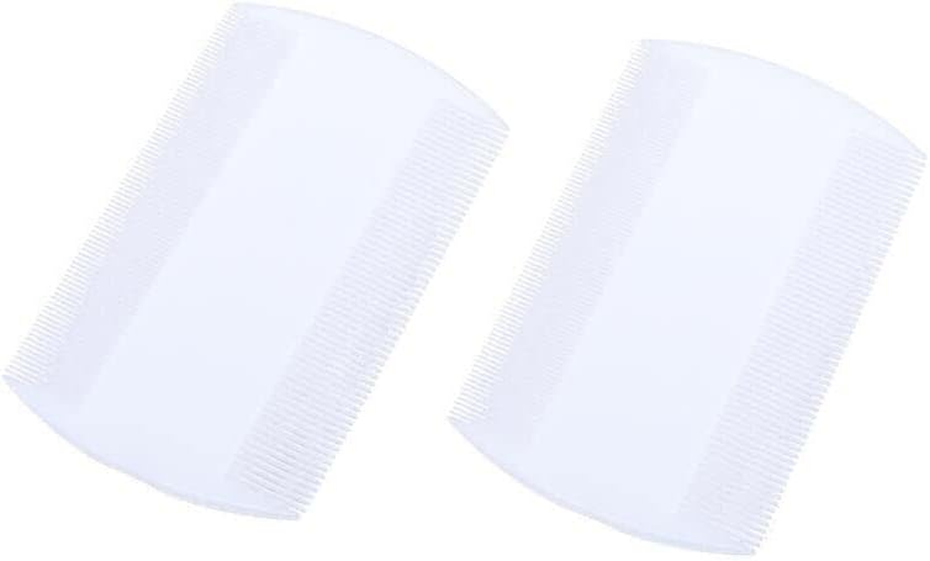 2Pc Head Lice & Egg Combs Plastic Flea Double Sided Nit Free Beauty Salon Hair