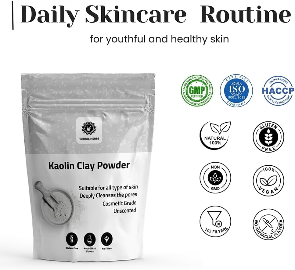 Kaolin Clay Powder 114 G for Face, Skin Care, Soap Making | Natural, Chemical Free image number 6