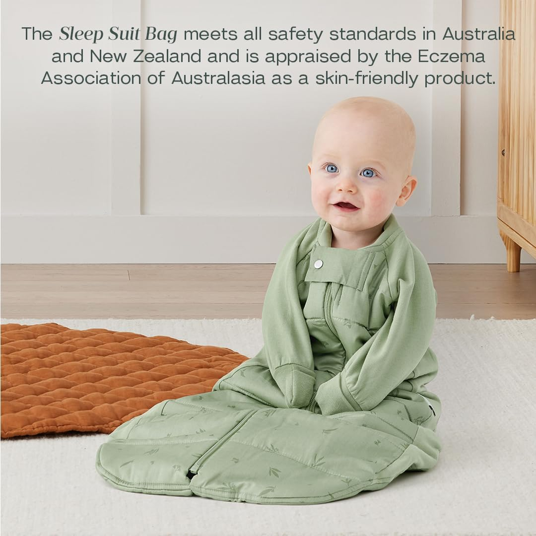 Ergopouch Sleep Suit Bag 3.5 TOG &ndash; 4&ndash;6 Years &ndash; Willow Print &ndash; 400 Thread Count Organic Cotton &ndash; Converts to Sleep Suit with Legs &ndash; Sleeping Bag & Suit in One &ndash; for Infants, Toddlers & Kids