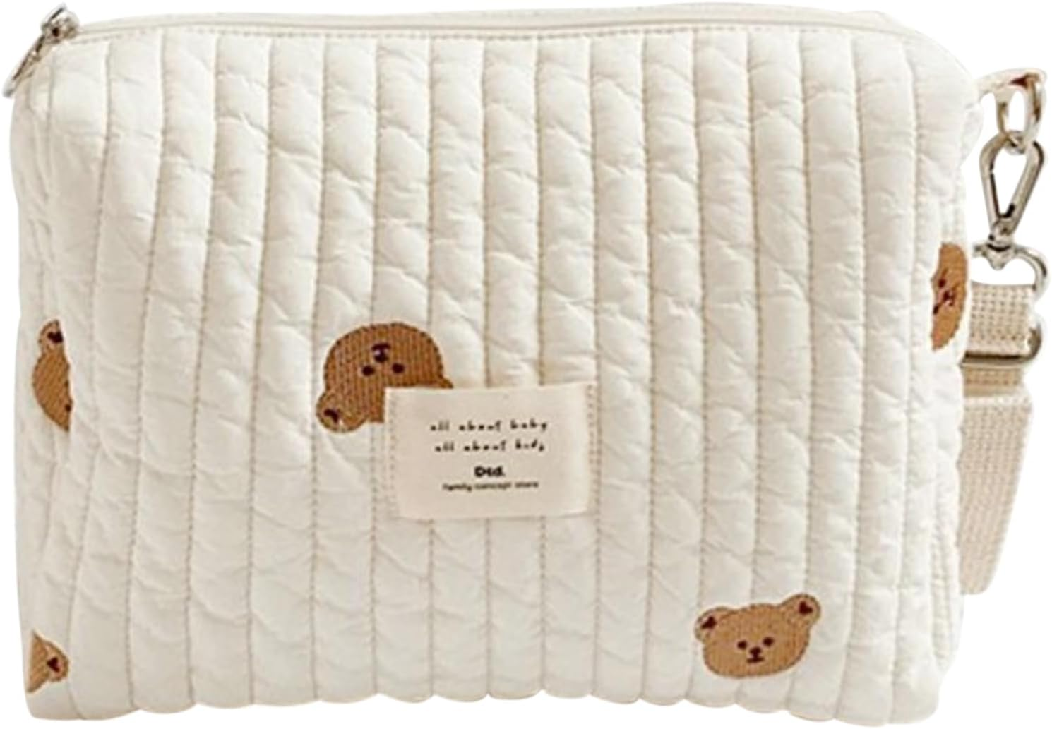 Stroller Storage Bag | Cute Cotton Diaper Bag Organizing Pouches,Cotton Zipper Mommy Pouches with Hook Cute Carry Purse for Toys Women Travel