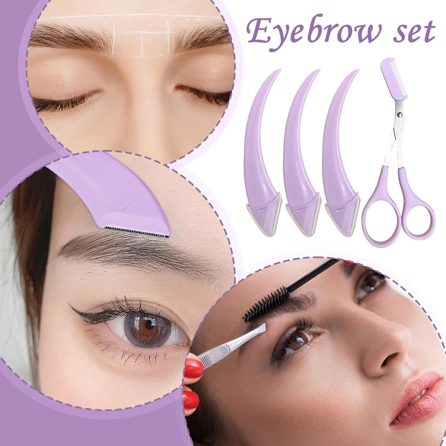 Eyebrow Scissors for Women, Professional Eyebrow Comb, Men'S Grooming Sets for Ladies Youth Girls Family Adults Grandma Mother Wife Friends image number 6