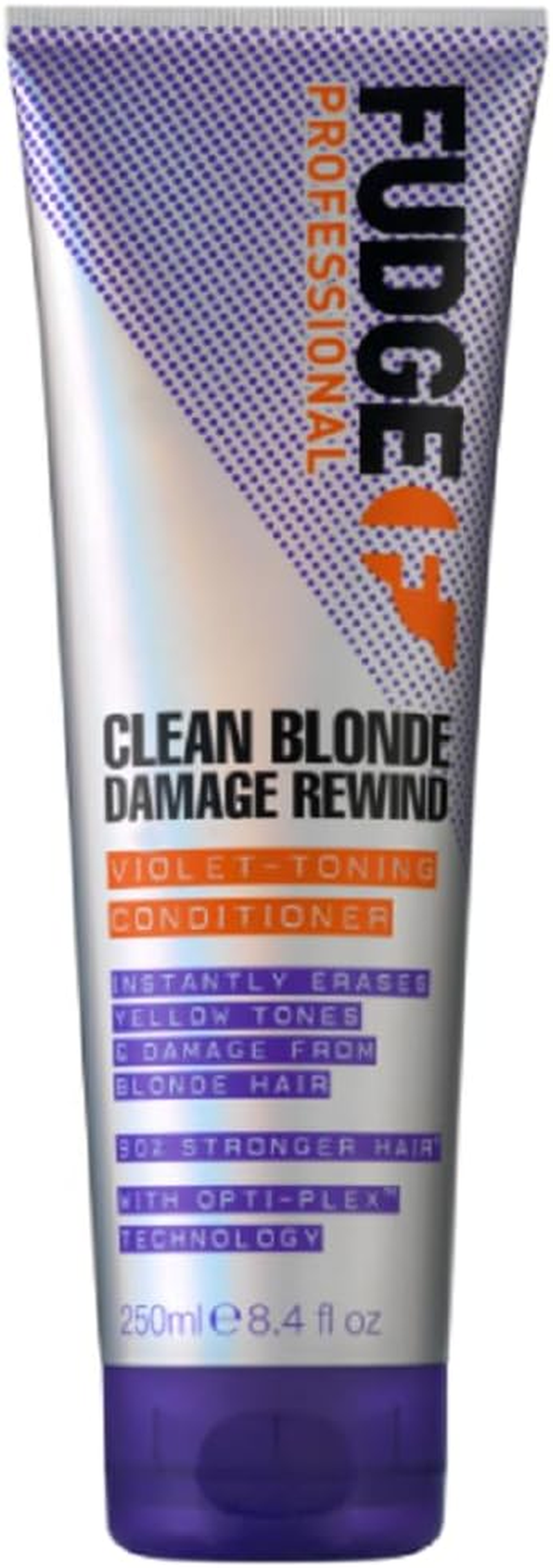 Fudge Professional Purple Toning Conditioner, Clean Blonde Damage Rewind Conditioner, for Blonde Hair, 250 Ml