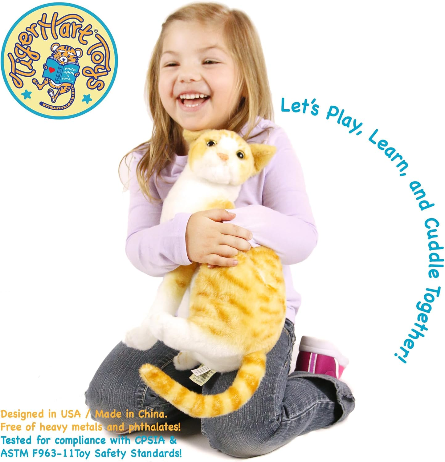 Tobias the Orange Tabby Cat - 12 Inch Stuffed Animal Plush - by Tigerhart Toys image number 1