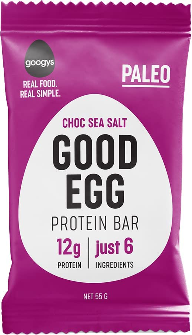 Googys Sea Salt Choc Natural Paleo Protein Bar 55 G