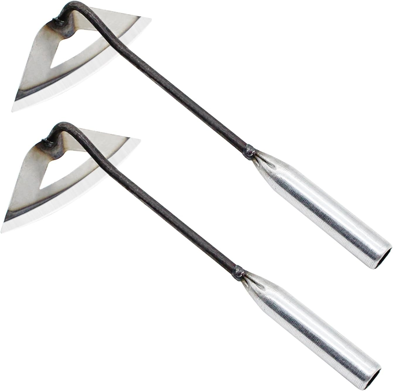 Xvxix Pack of 2 Hollow Hoe Made of Hardened Steel, Garden Hoe for Weeding, Hollow Hoe for Gardening, Garden Hoe Garden Tool, Garden Hoe for Weeding in the Garden, Loosening image number 5