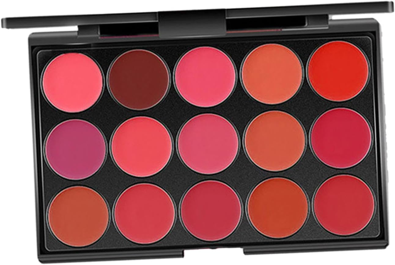 TENOL Lipstick Palette, Palette,Professional Cosmetic Non Sticky Lip Glosses Makeup Set, 15 Colors for Nude Lip, Gift Beginner, Style A image number 6
