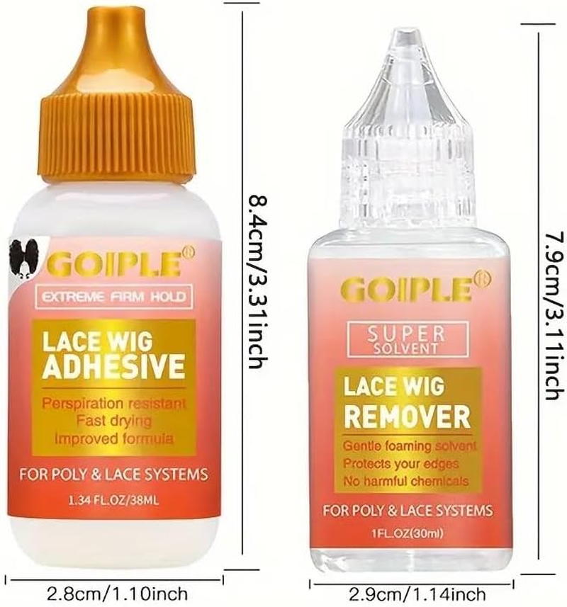 GOIPLE Professional Lace Wig Kit, 38Ml Gentle Solvent, for Toupee and Frontal Systems image number 5