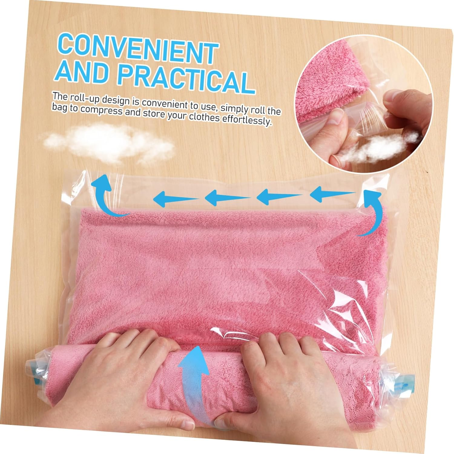 ABOOFAN 12Pcs Compression Bags Vacuum Travel Bags up Compression for Travel Essentials image number 5