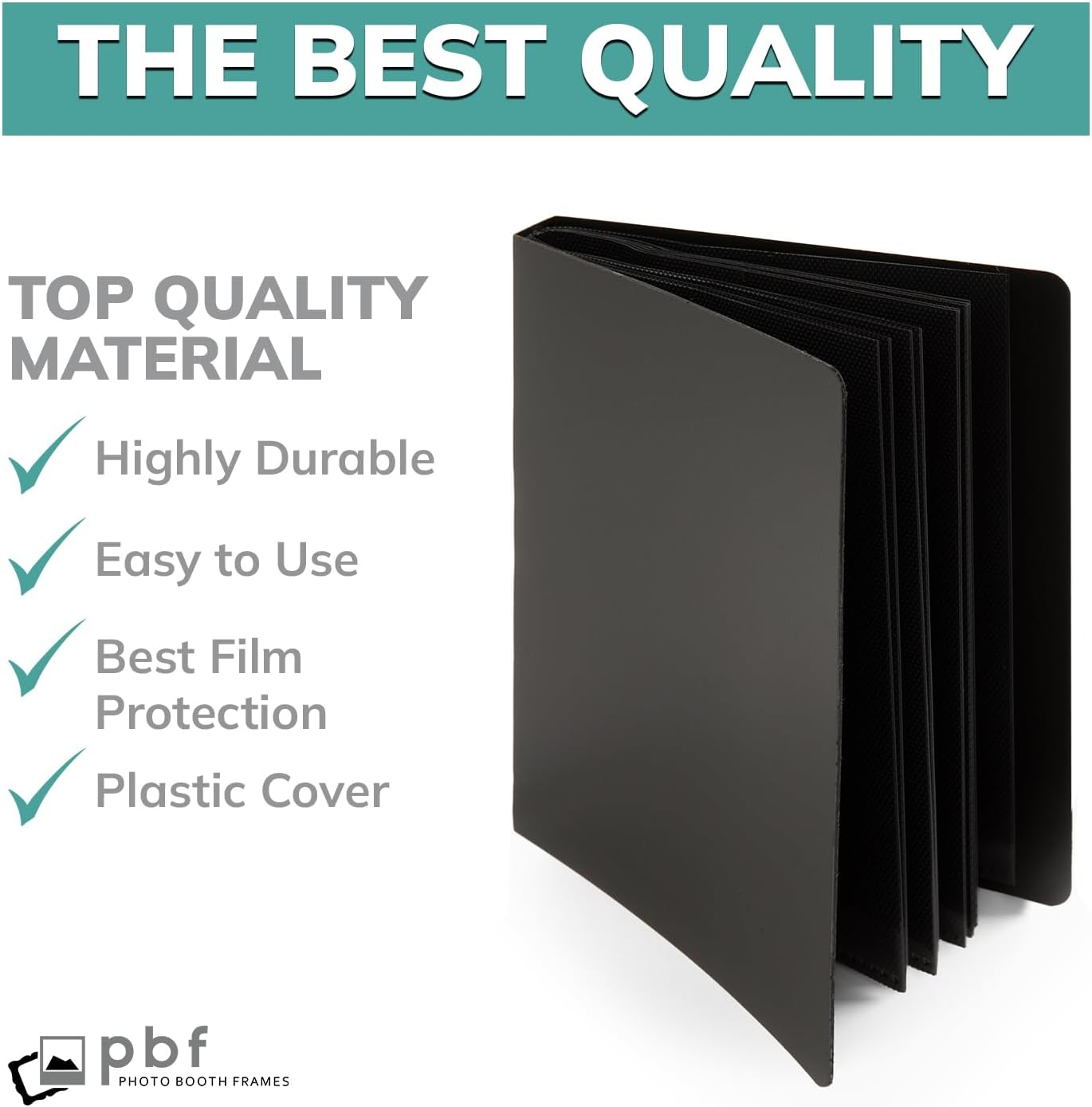 Photo Booth Frames - Photo Booth Album for 2X6 Inch Photo Strips Wedding Album 2 X 6 Bookmark Holder 26 Pages 104 Photos (1 Pack, Black)