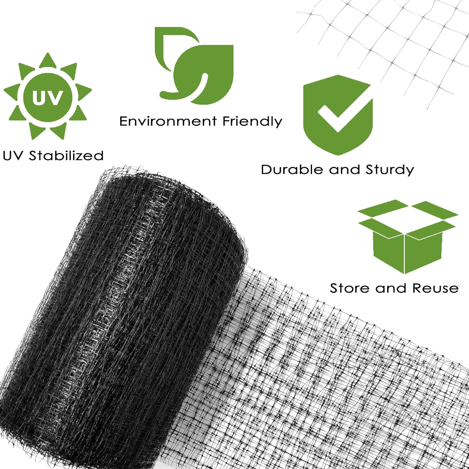 Bird Netting 7X20 Feet for Garden Protection, Temporary Reusable Fence Barrier anti Birds, Flexible Plastic Trellis Netting for Vegetables Fruit Flowers Crops Fence Cover. image number 3