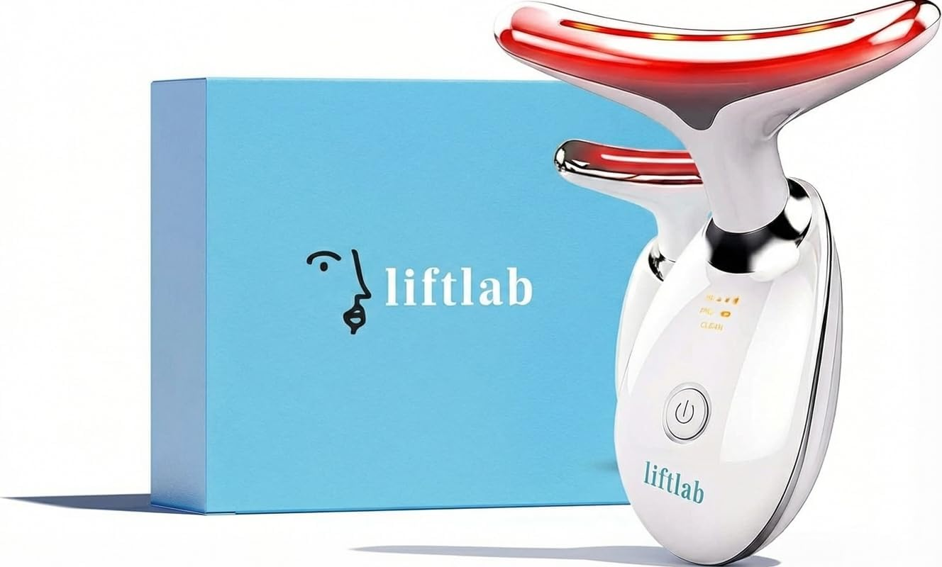 LED Face and Neck Massager &ndash; Liftlab 3-In-1 Beauty Sculptor with Red, Blue and Green Light Modes &ndash; At-Home Skincare Tool with Vibration Massage and Improved Battery image number 5