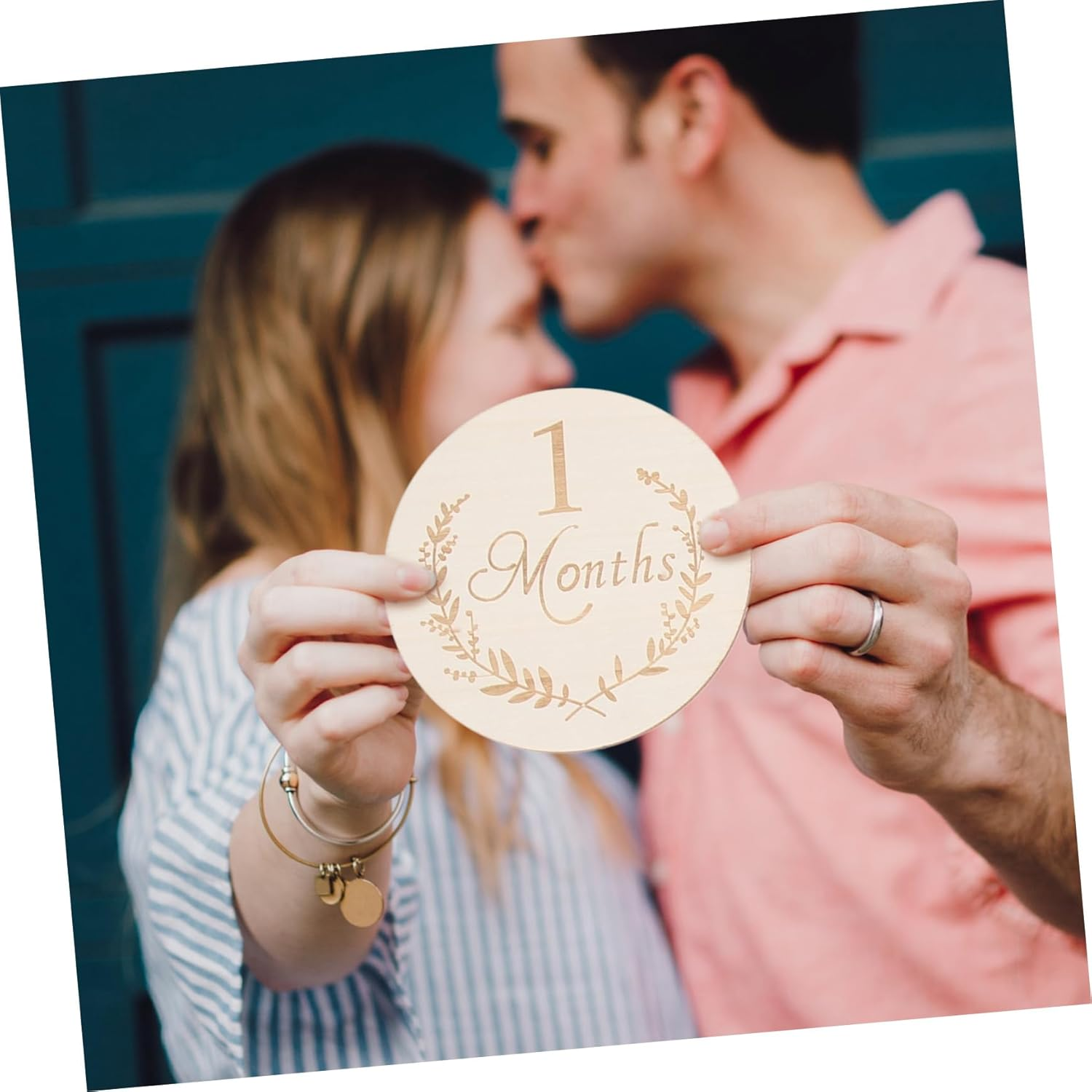 HEALSOPTHY 13Pcs Wooden Slices Monthly Milestone Cards Infant Growth Photography Props Natural Poplar Wood for Baby Party Supplies and Recordings image number 5