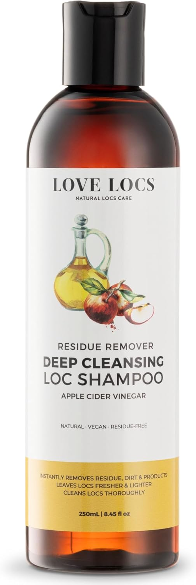 Love Locs Apple Cider Vinegar Deep Cleansing Dreadlock Shampoo | Clarifying Cleanser for Build up | Residue Remover | ACV Loc Shampoo | Hair Detox | Natural | Vegan | Residue Free image number 3