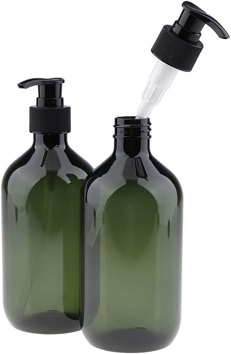 VMS INDIA 2X Empty Translucent PET Shampoo Conditioner Pump Bottles Container 500Ml Green image number 2