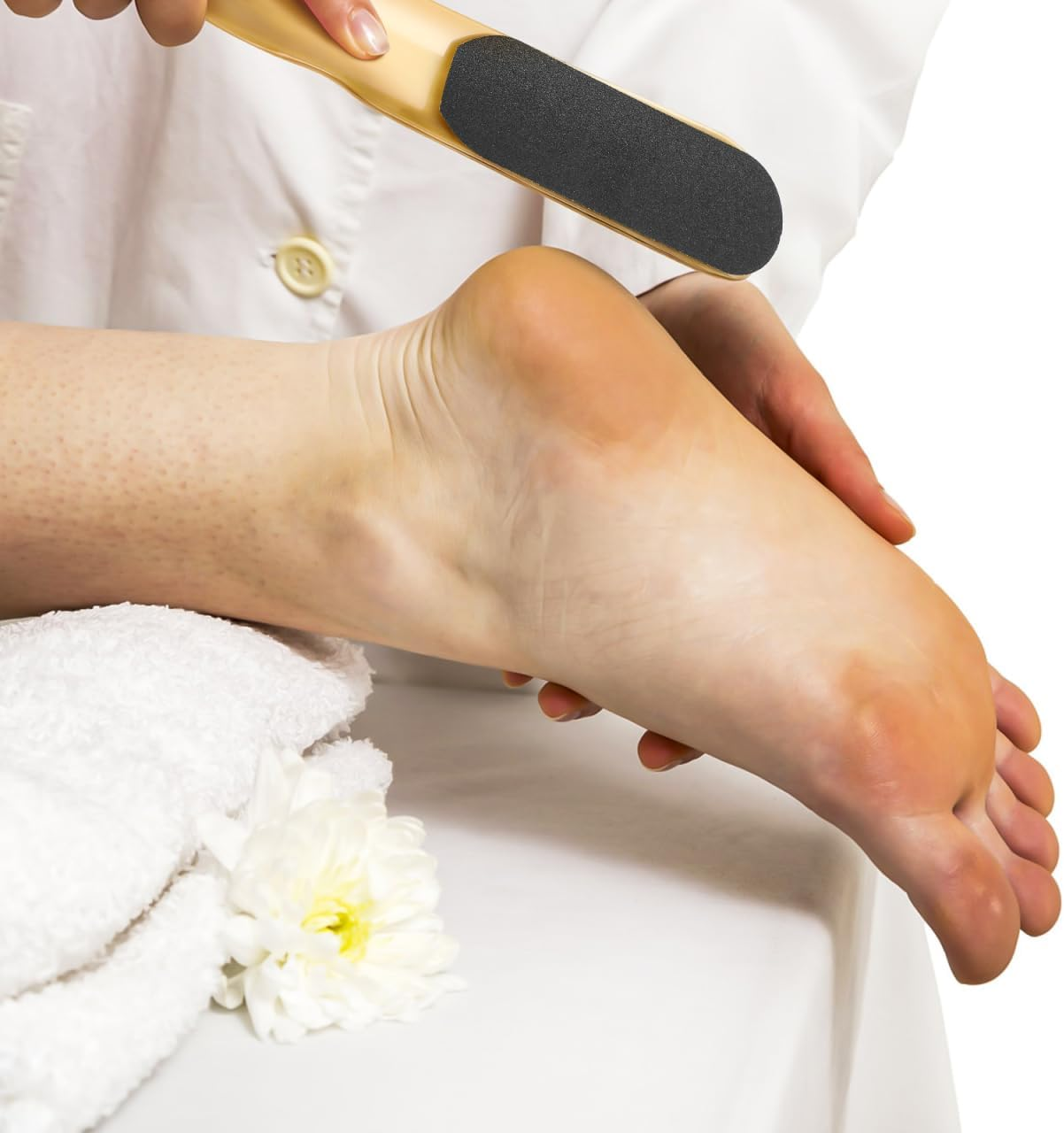 Minkissy Foot File Foot Callus Remover Professional Sandpaper Pedicure Tools Foot Rasp File with Plastic Handle 80Pcs Replaceable Pads Foot File for Dead Skin image number 4