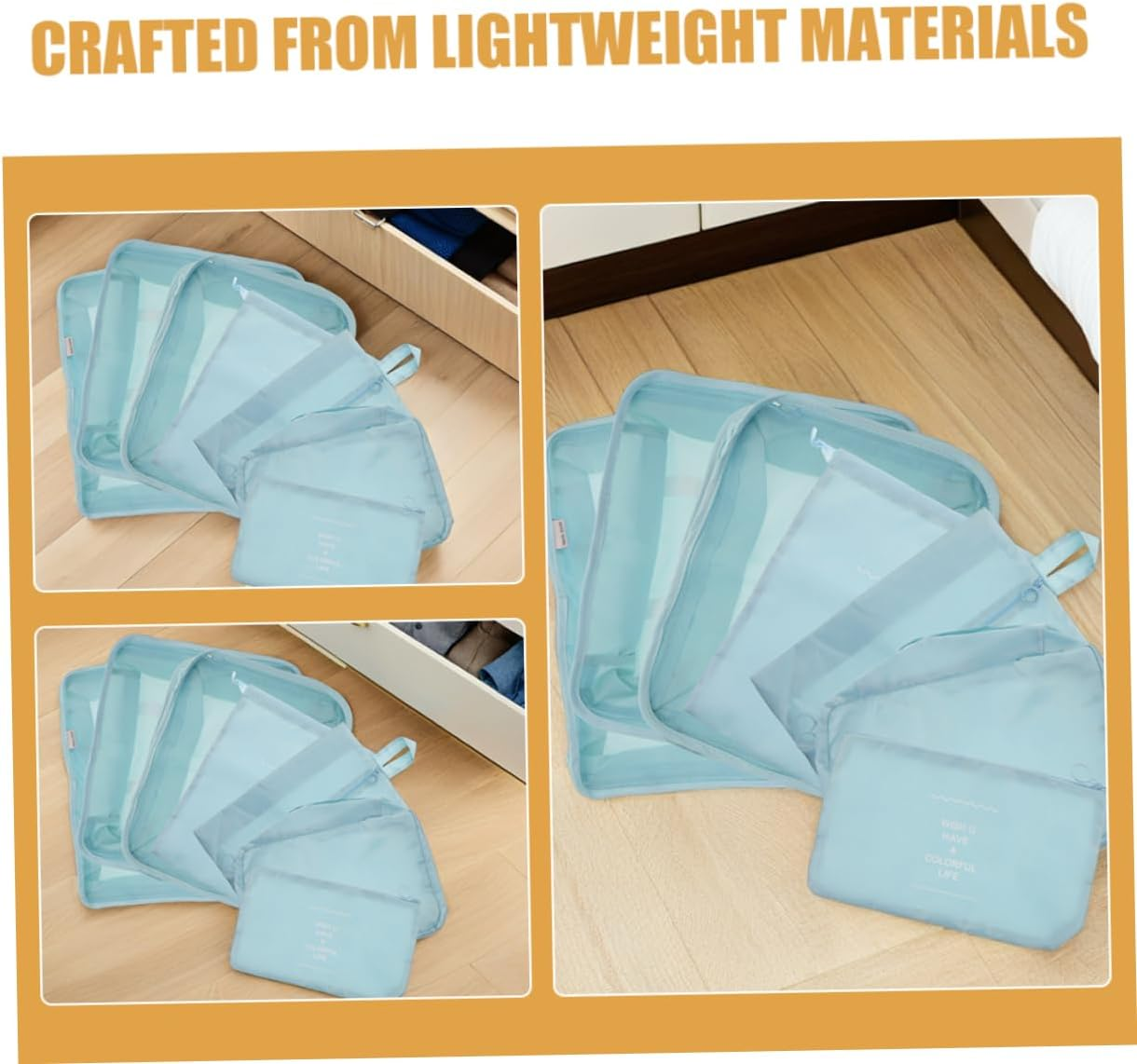 LALADEFIEE 14Pcs Travel Packing Cubes Luggage Organizer Packing Bags for Suitcases Compression Bags Toiletry Stylish Appearance for Business Trips image number 1