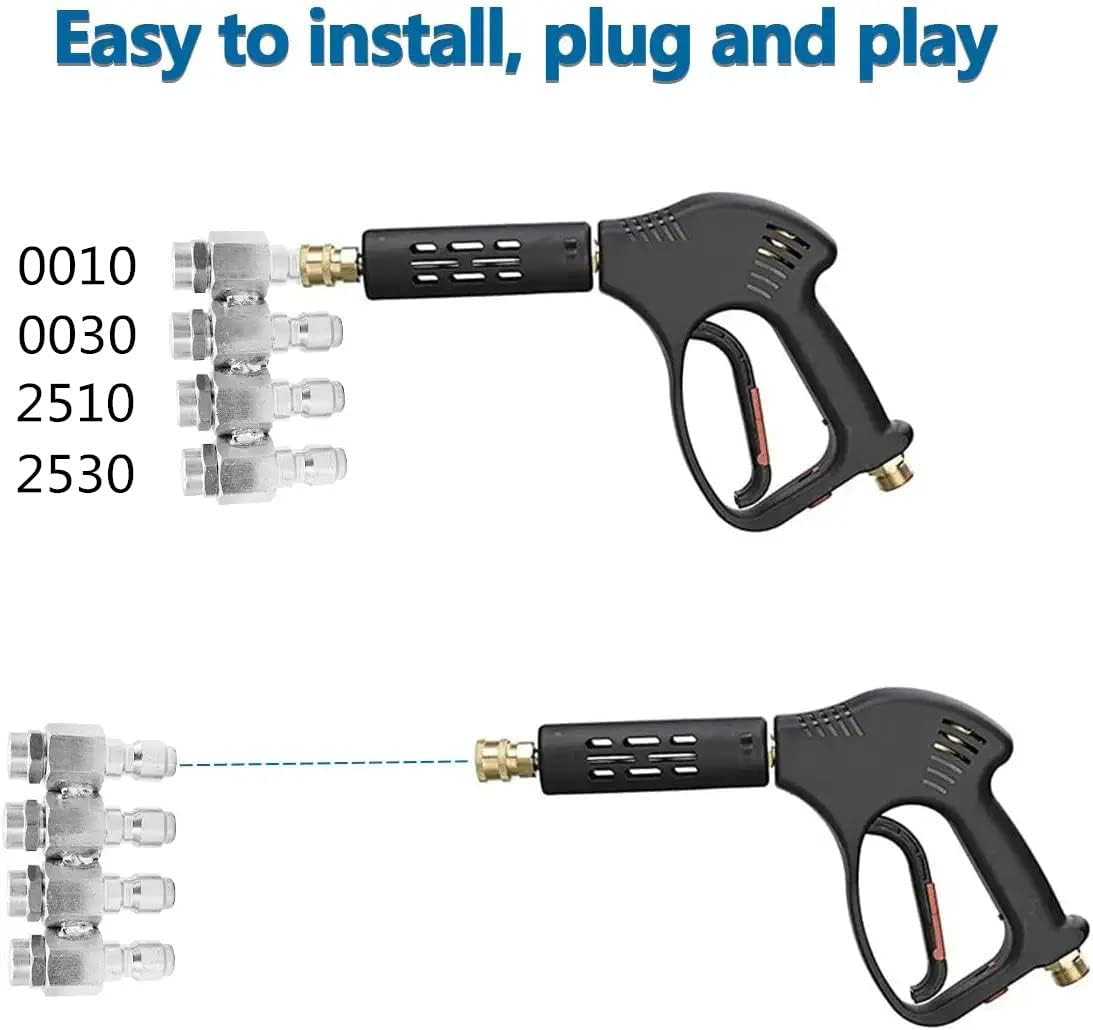 Pressure Washer Nozzle,J Rod 4 Way Washing Tip Holder for 4 GPM Pressure Washer,Jrod Soft Wash System Nozzle 1/4" Quick Connect 0&deg; 25&deg; image number 4