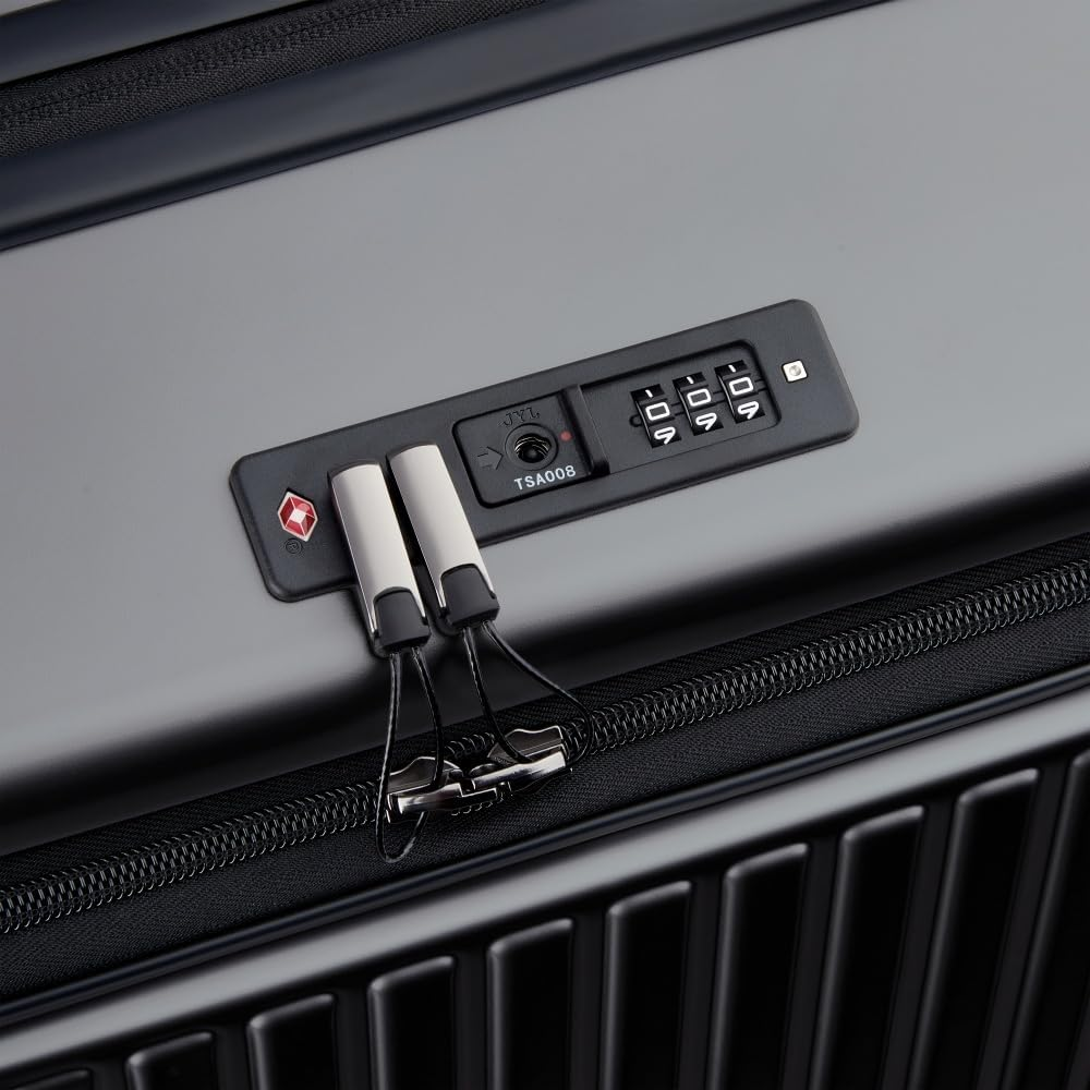 Delsey Securitime Zip Top Opening 76Cm Large Exp Luggage - Anthracite image number 5