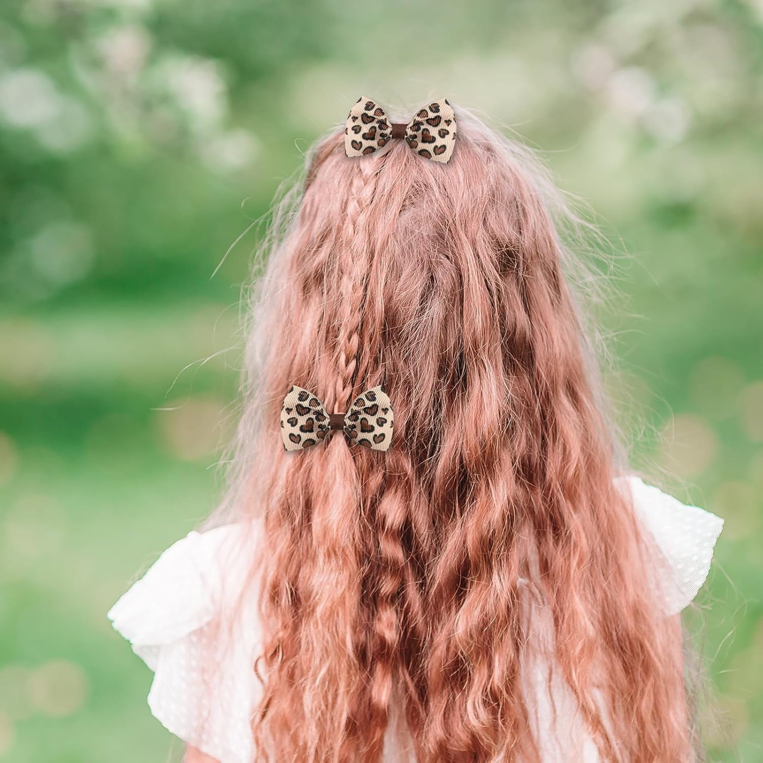 4Pcs Leopard Bow Hair Clips, Cheetah Print Bowknot Hair Clip Korean Style Alligator Clip Barrettes Hairpins for Girls Women Kids Hair Accessories image number 5