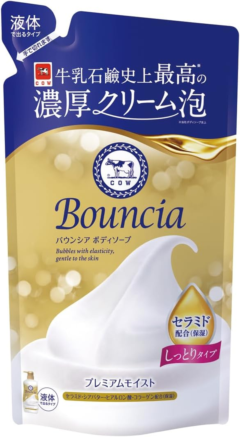 Bouncia Body Soap, Premium Moist, Refill, 11.6 Fl Oz (340 Ml) image number 3