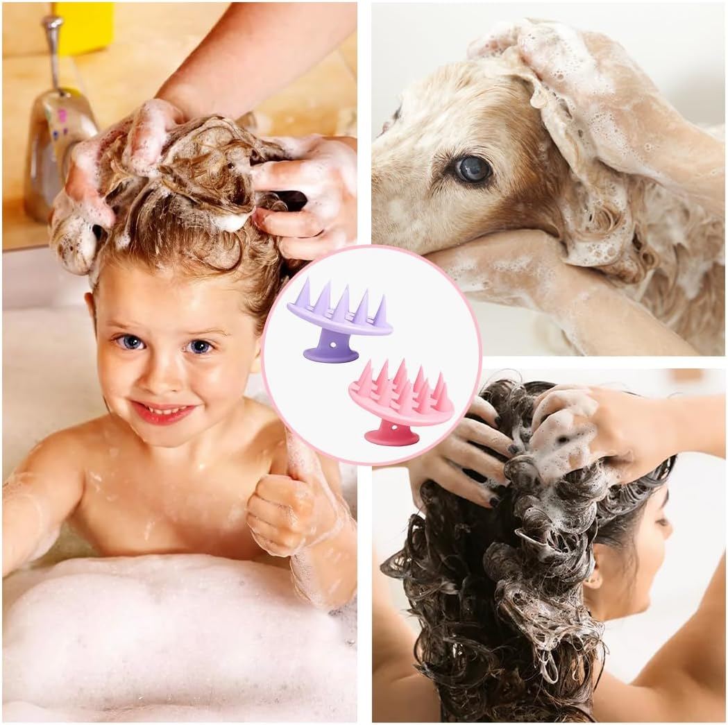 LQIOACU Pack of 2 Scalp Massage Brush, Scalp Massager, Head Massage Brush, Shampoo Brush for Exfoliating and Head Massage image number 3