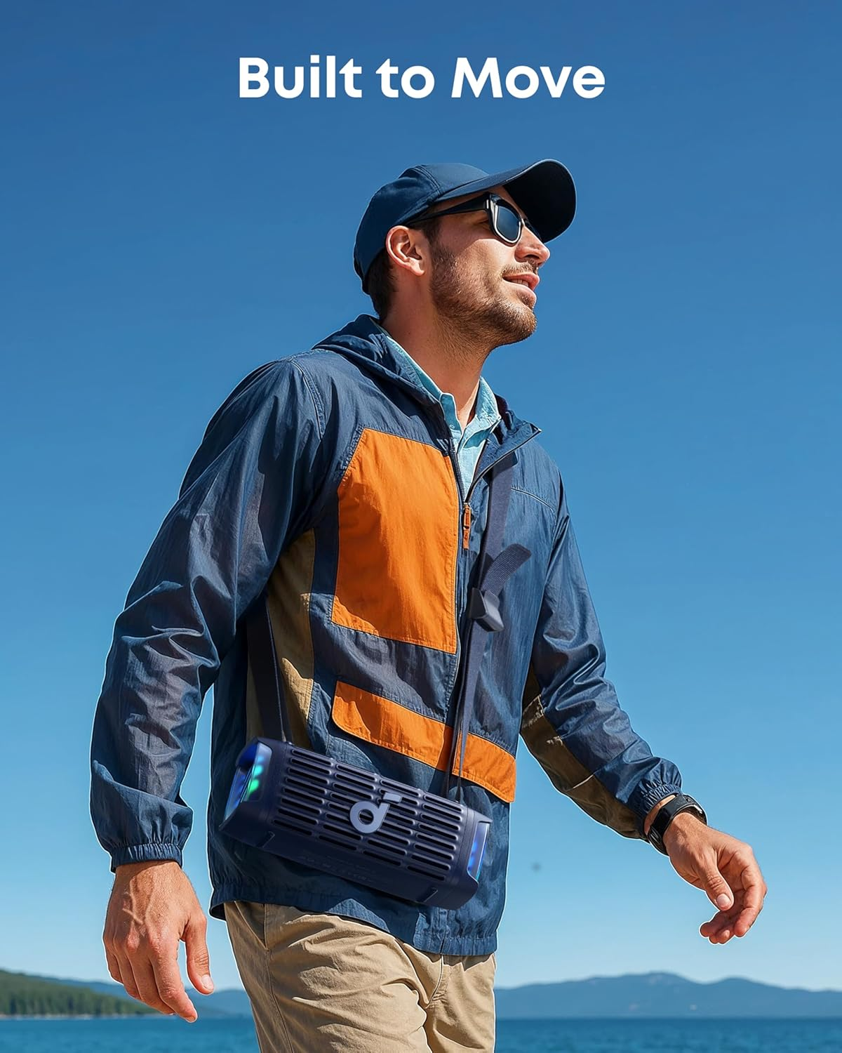 Soundcore Boom 3I by Anker, Rugged Outdoor Speakers, IP68 Waterproof, Floating Playback, Saltwater-Resistant, Bassup 2.0, 50W Portable Speaker (Blue) image number 3