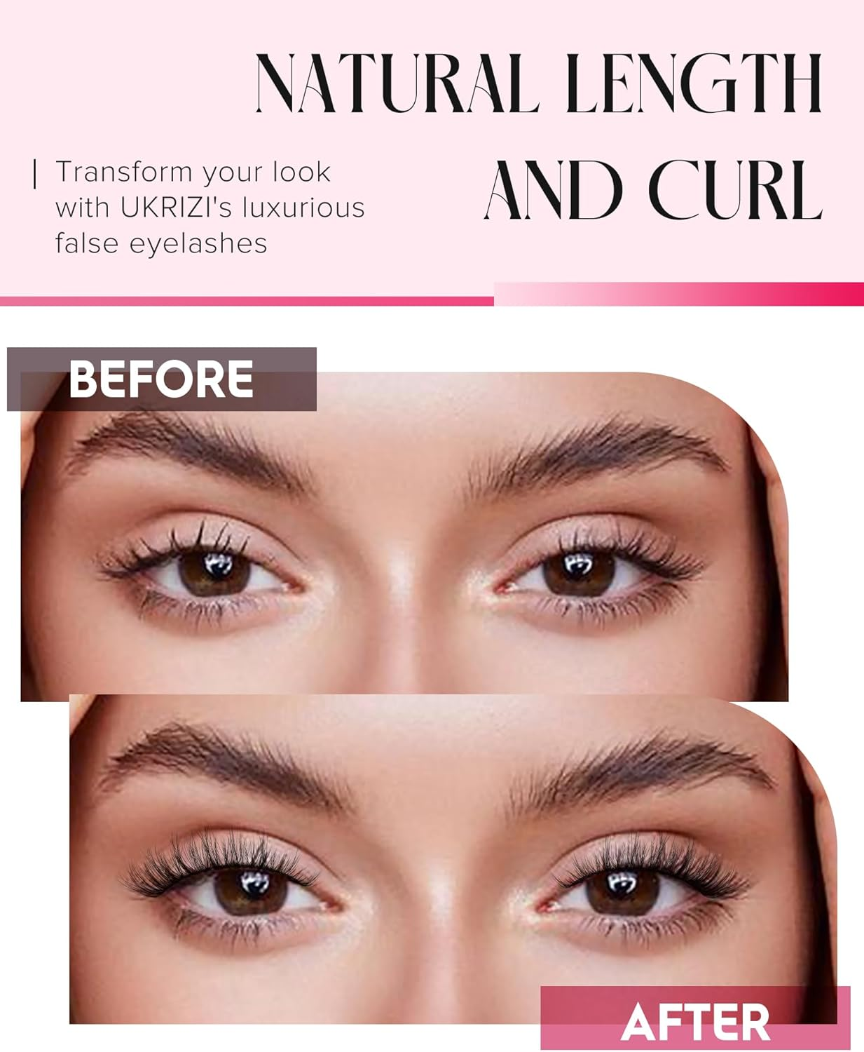 KD02 Mink Natural Eyelashes - Wispy False Lashes for a Natural Look - Cat Eyelashes image number 3