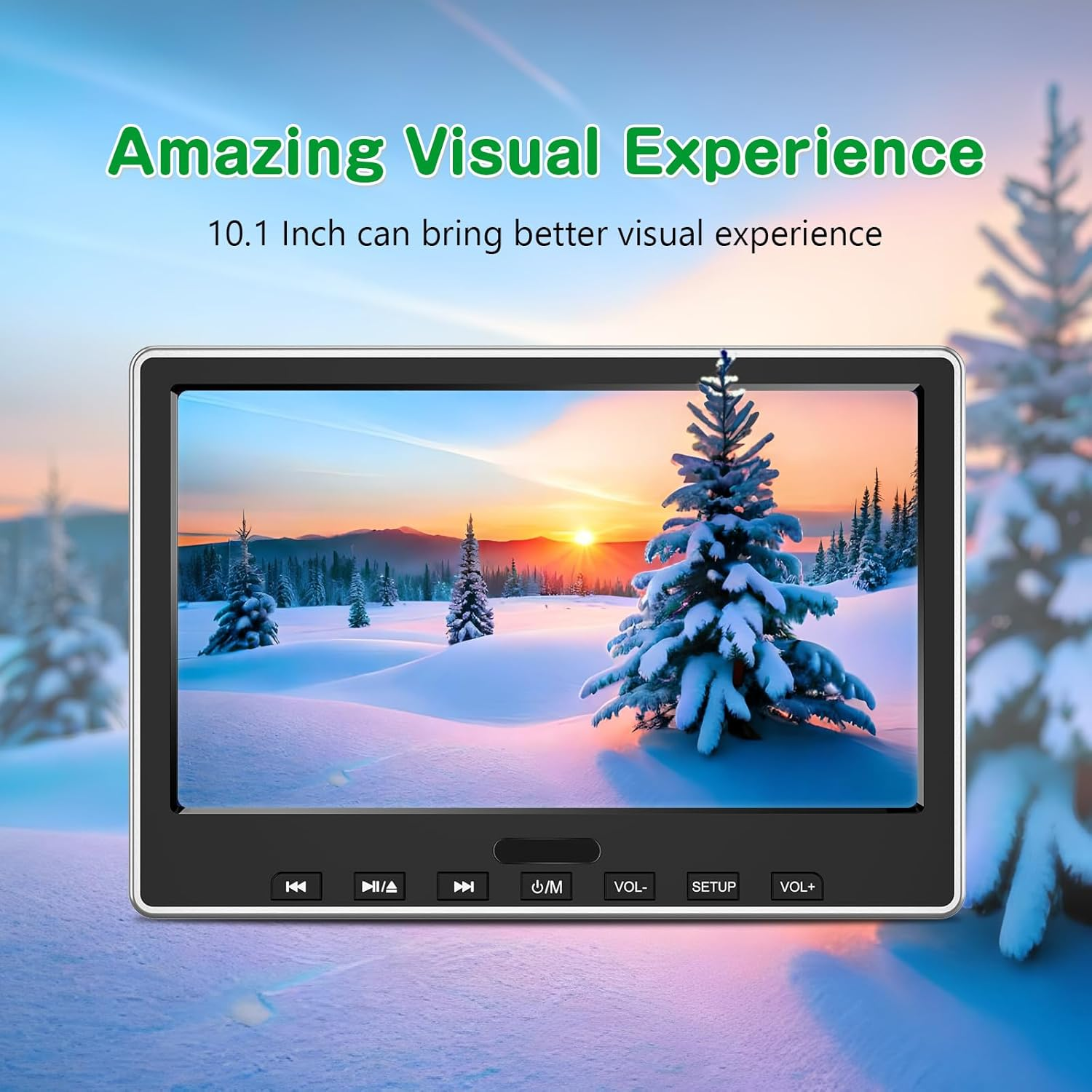 Eonon 10.1 Inch Car DVD Player with Headrest Mount, Headrest DVD Player with Headphone, Suction-Type Disc In, HDMI Input, Support USB/SD Card, AV In/Out, Last Memory, Region Free - L0327 image number 6