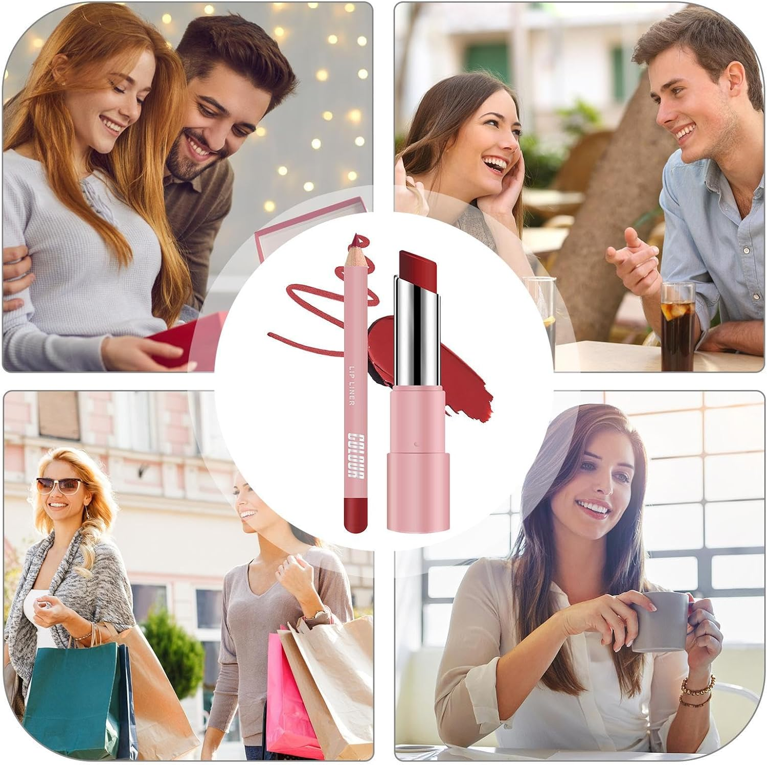 Colored Lip Balm,Waterproof Moisturizing Lipstick - Nourishing Plumping Non-Sticky Matte Lipstick for Youth Friend Women Winter Cold Weather Night Repair image number 3