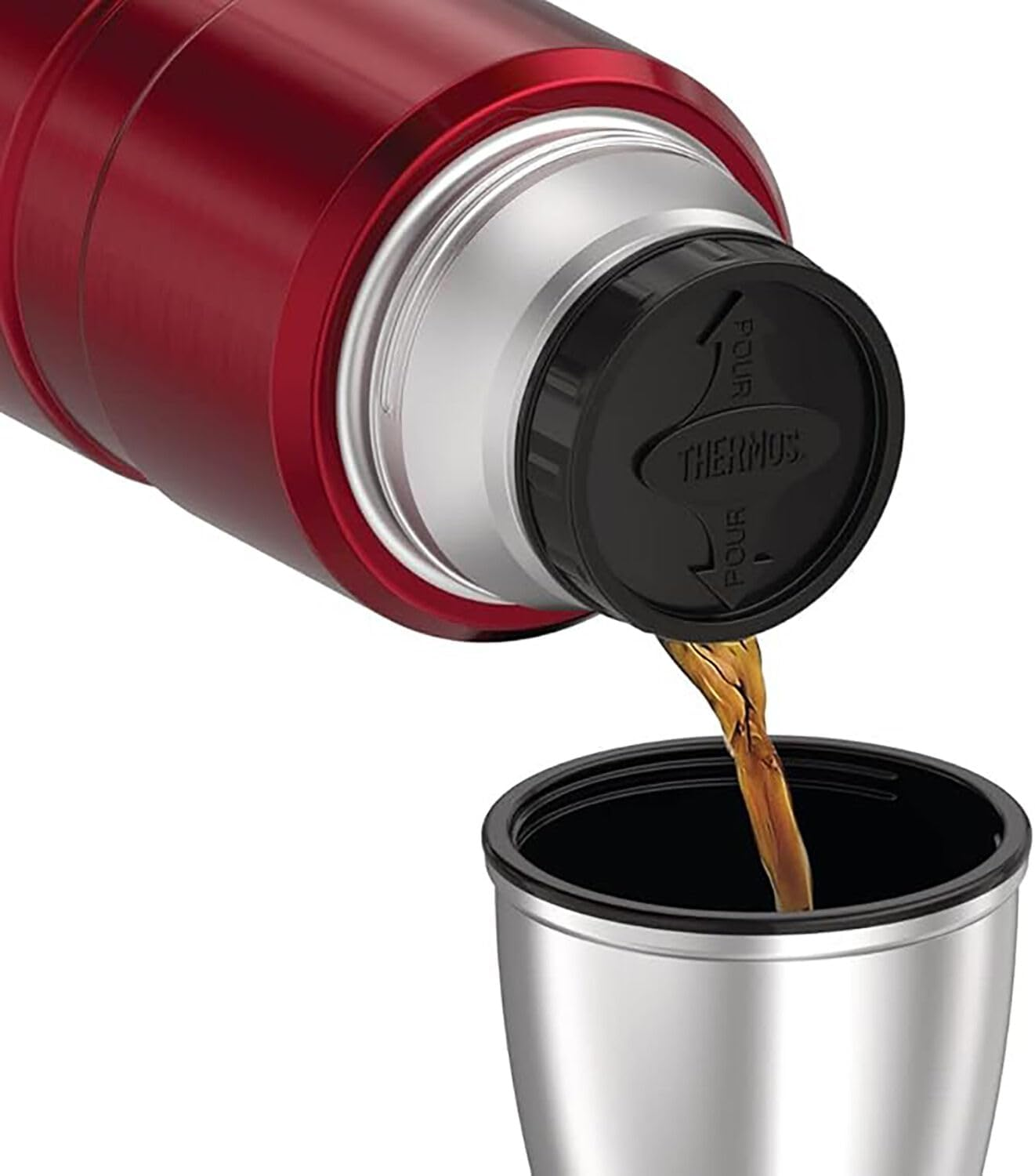 Thermos Stainless King Vacuum Insulated Flask, 2L, Red, SK2020RAUS image number 6