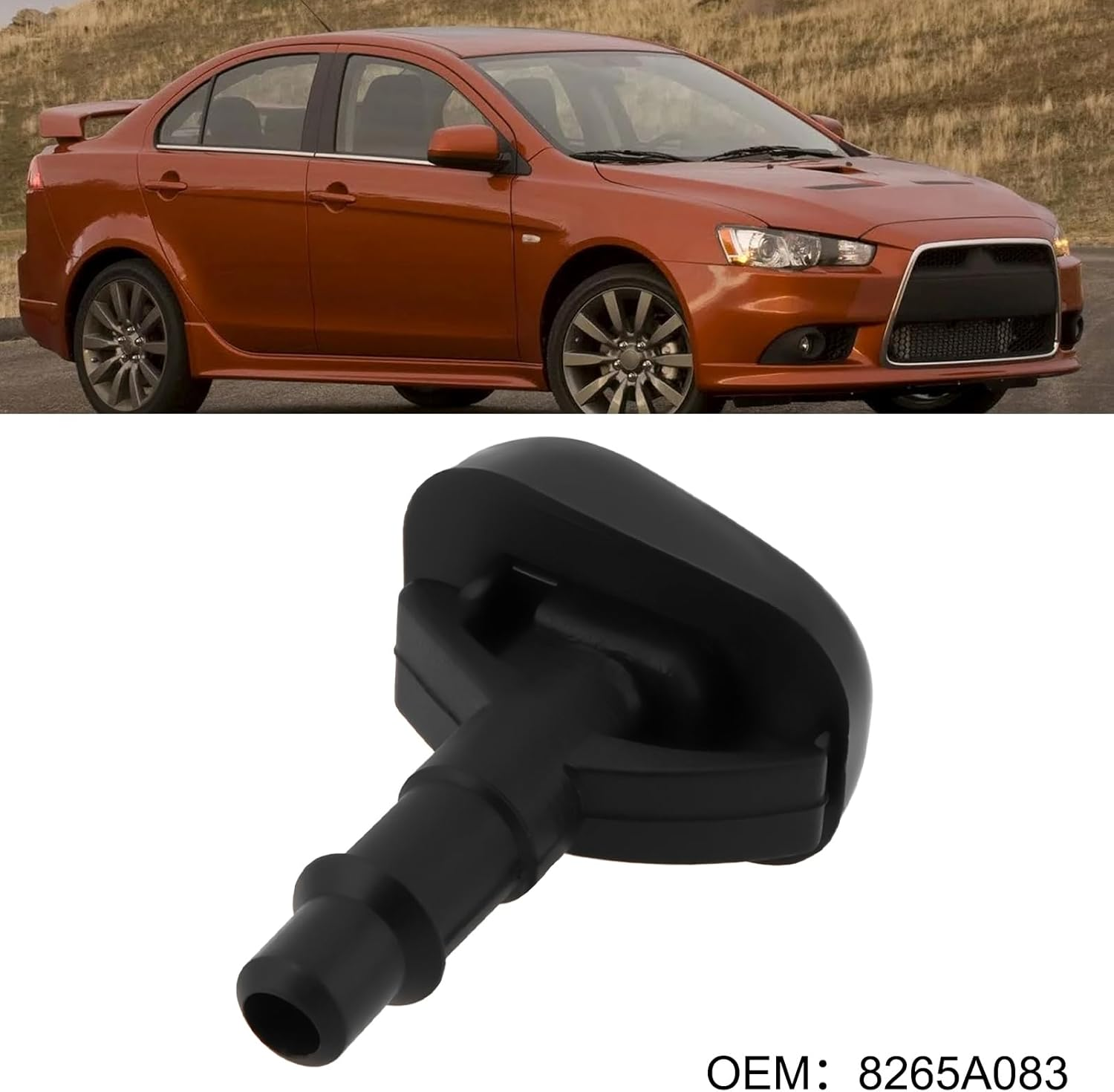 Emagtech 4Pcs Windshield Washer Nozzles 8265A083 Compatible with Mitsubishi Lancer image number 4