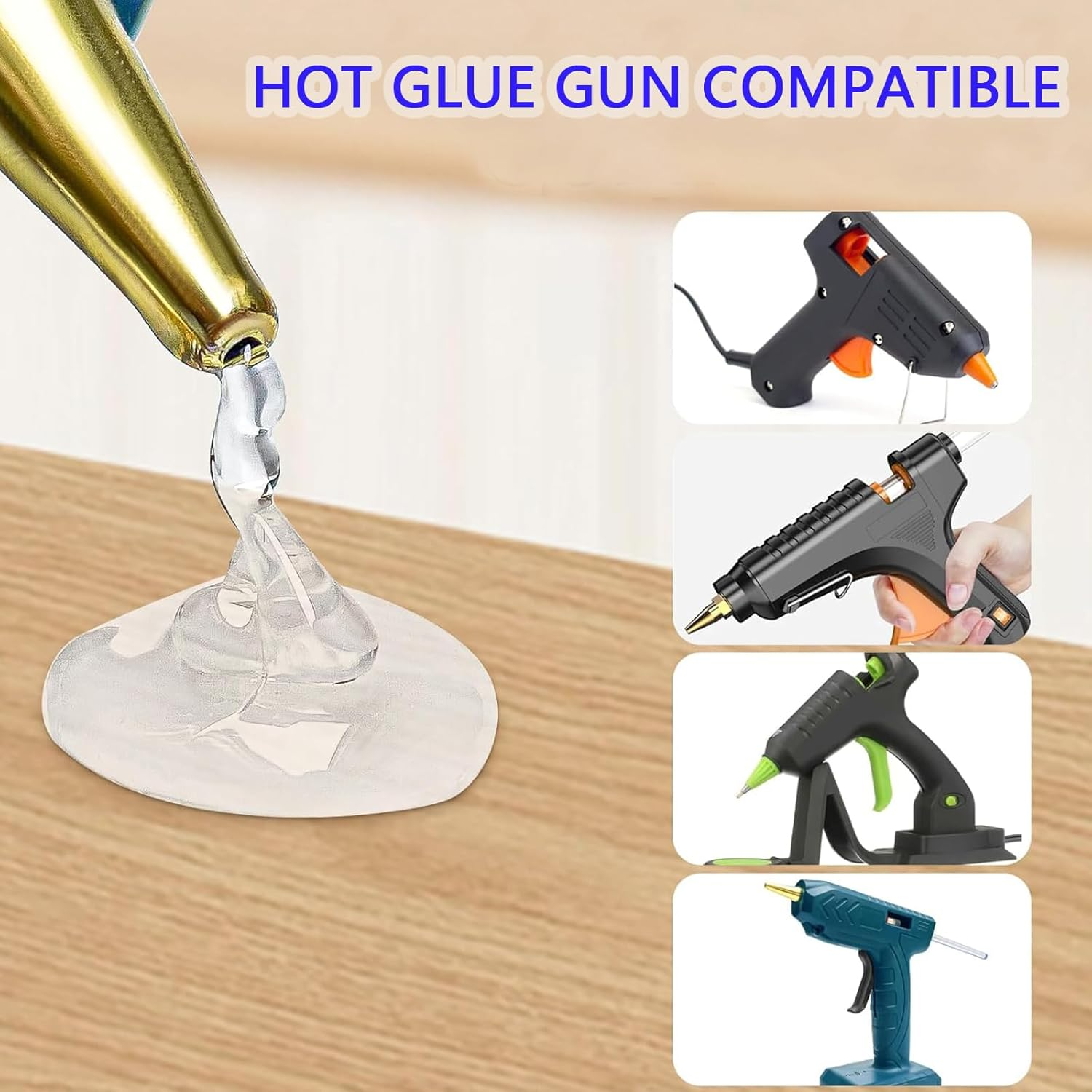 Hot Glue Sticks,Bonlaer Clear Mini Adhesive Sticks for Glue Gun,Hot Glue Gun Sticks for Adults Kids DIY Art Craft Stamp Repairs Gluing Projects,Pack of 110,10X0.7CM image number 6