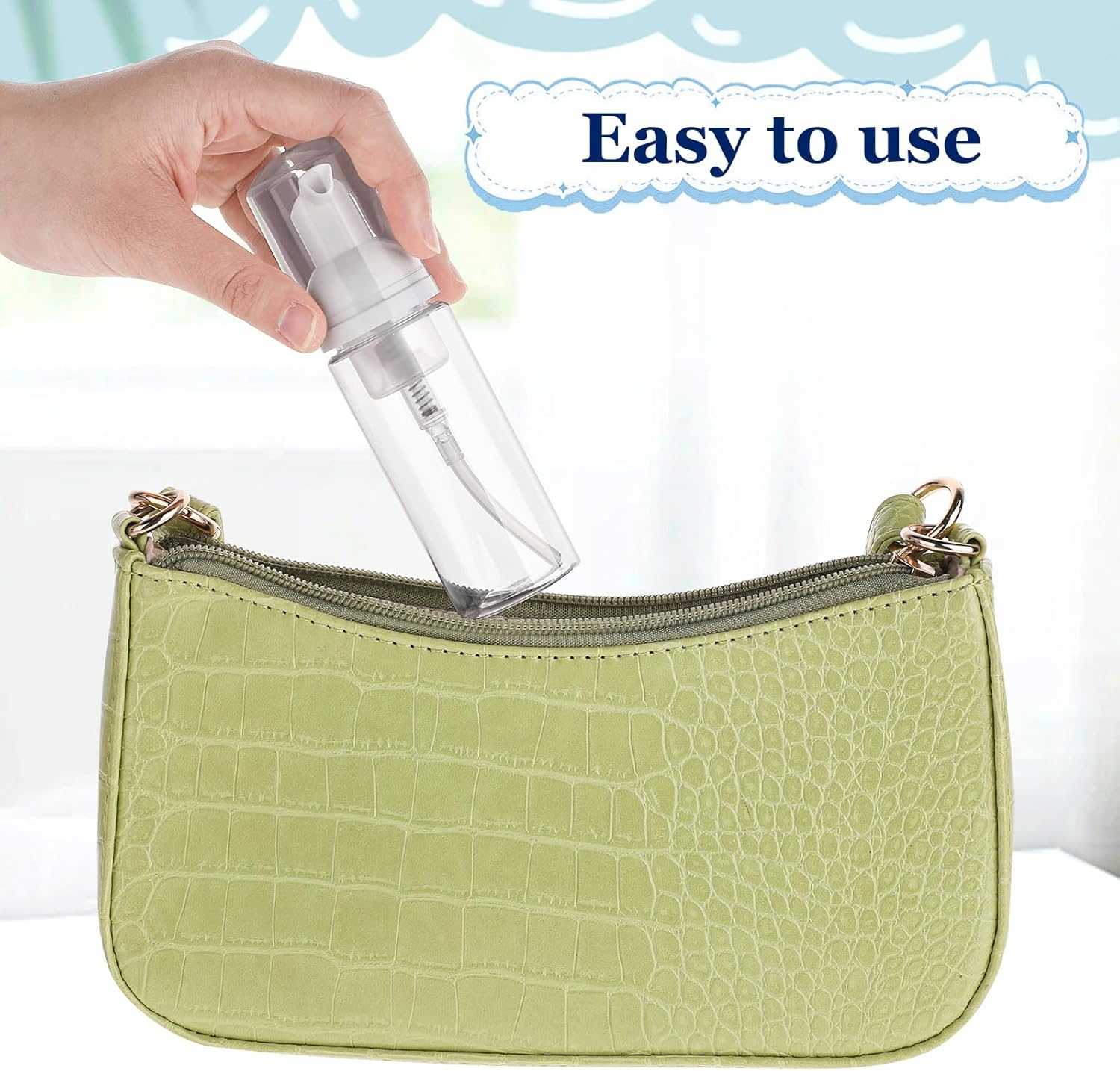 3 Pcs 2Oz Empty Travel Foaming Dispenser Soap Foam Bottle Foam Pump Bottle for Shampoo Hand Soap Lash Cleanser(Clear) image number 2