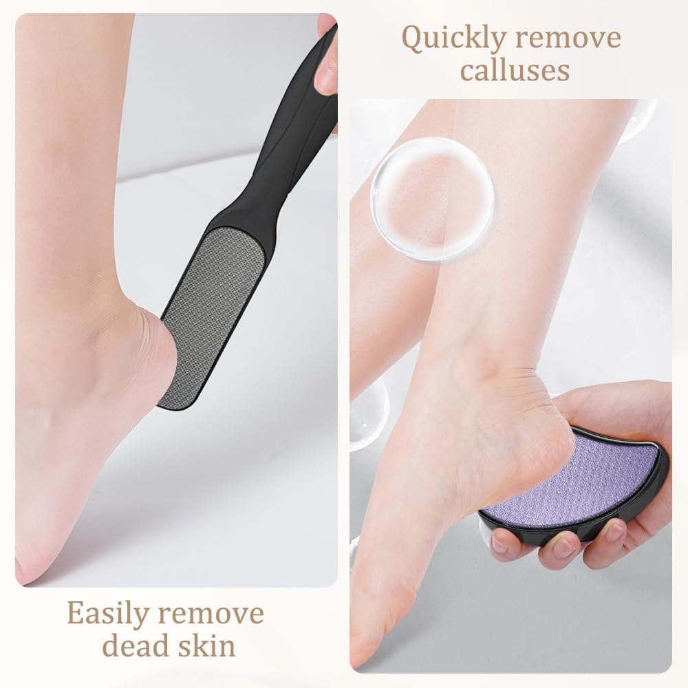 XFSRG 2-In-1 Nano Glass Callus Remover, Highly Effective Callus File, Pedicure for Feet, Callus Removal, Foot Care Device (Black) image number 2