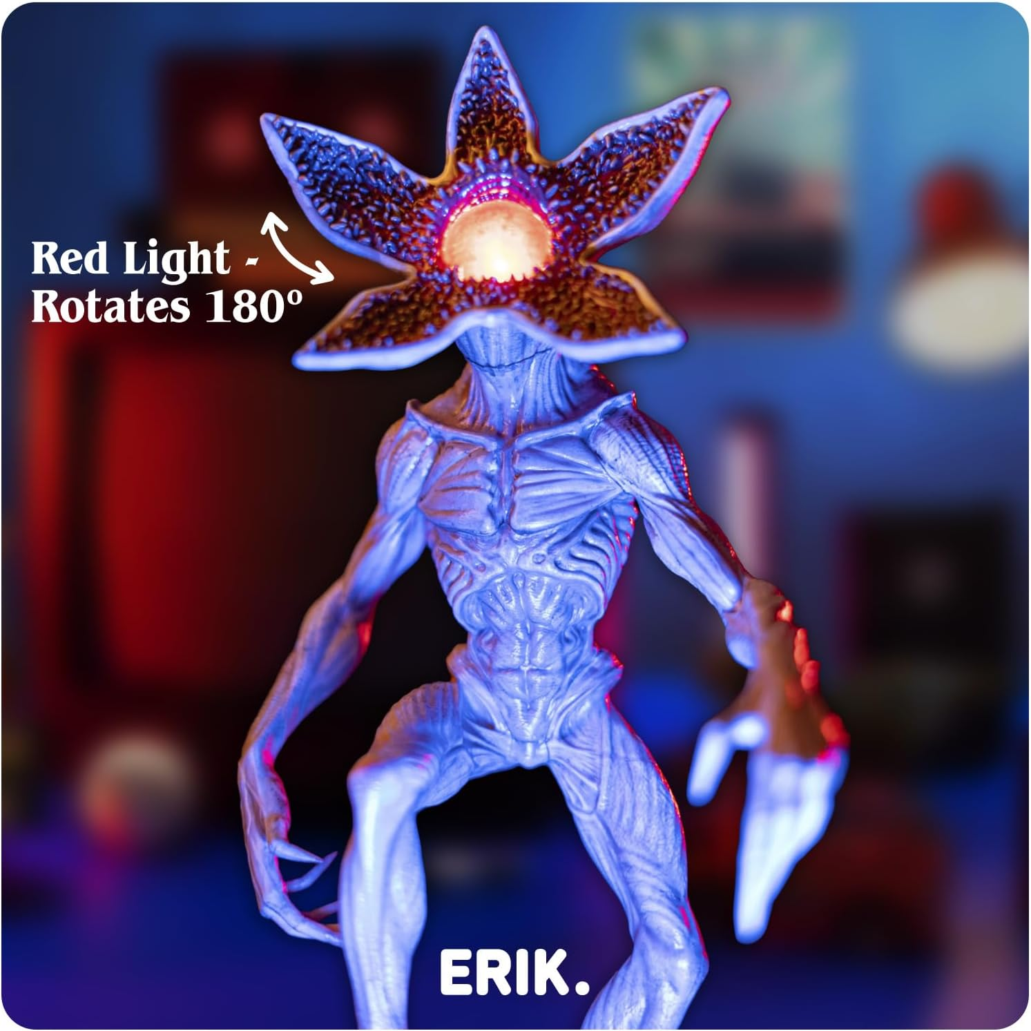 Grupo Erik Baterry Lamp - Stranger Things Gifts | Night Light Kids, Night Lamp Bedside, Mood Lighting, Nightlight | Demogorgon Stranger Things Merchandise, Cool Room Decor image number 2