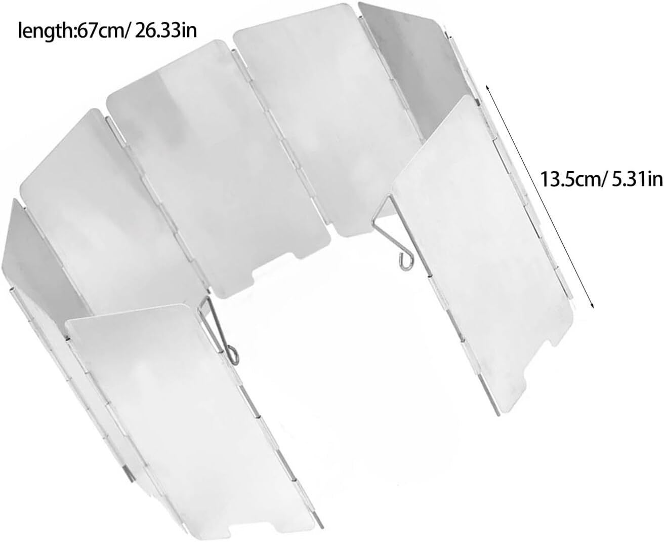 Outdoor Camping Stove Windscreen 9Pcs Mini Windproof Burner Shield with Pins and Carry Bag for Bbq and Hiking Supplies image number 5